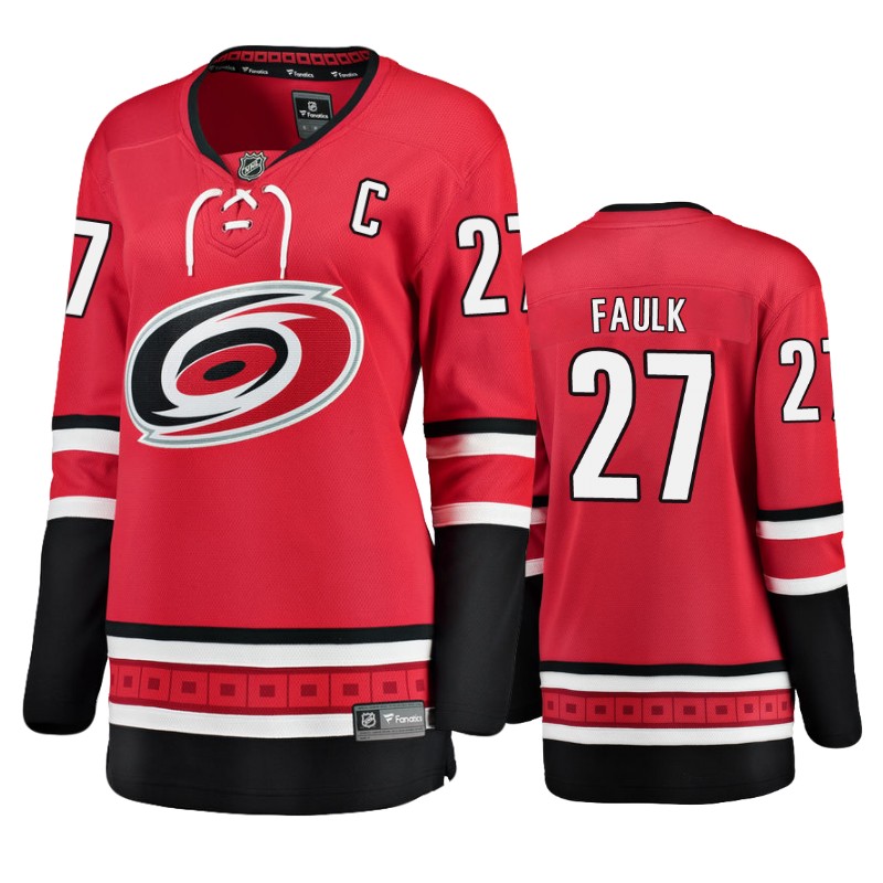 Hurricanes Justin Faulk Red Breakaway Player Home Jersey