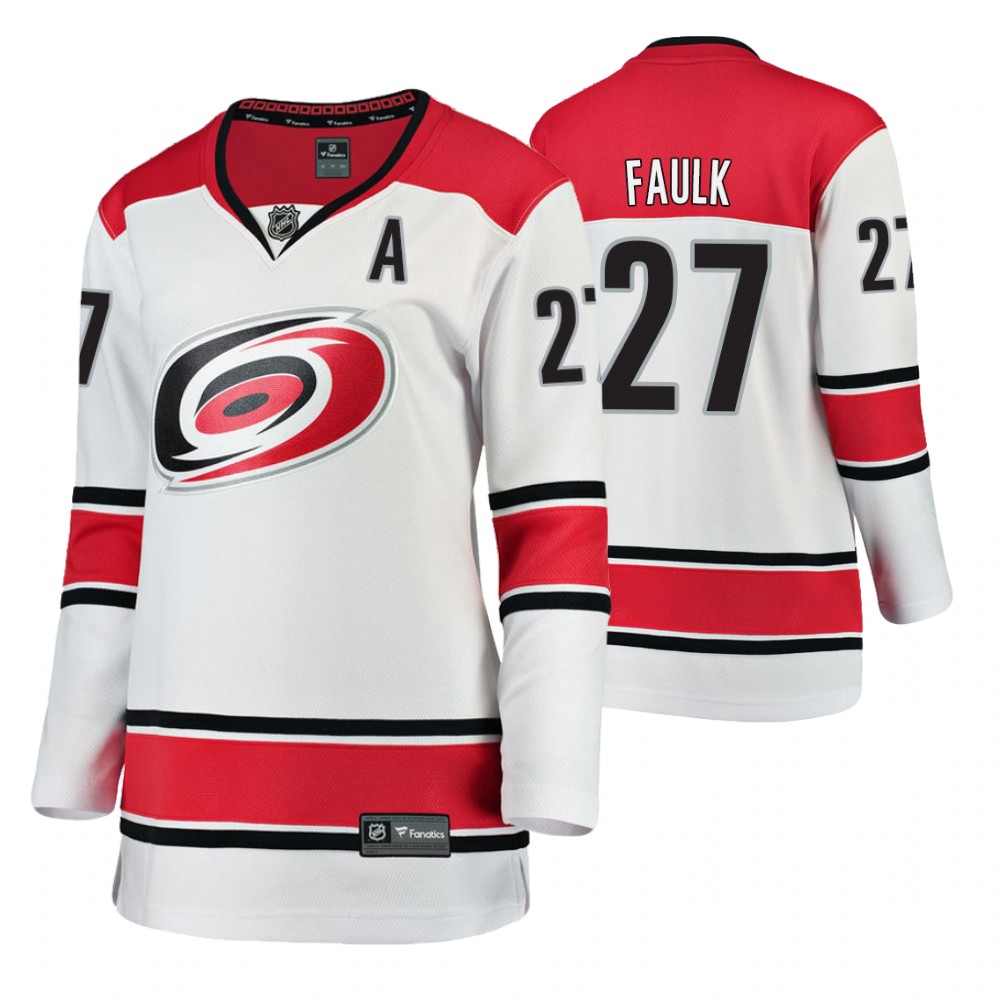 Hurricanes Justin Faulk Women's Breakaway Player Away Jersey