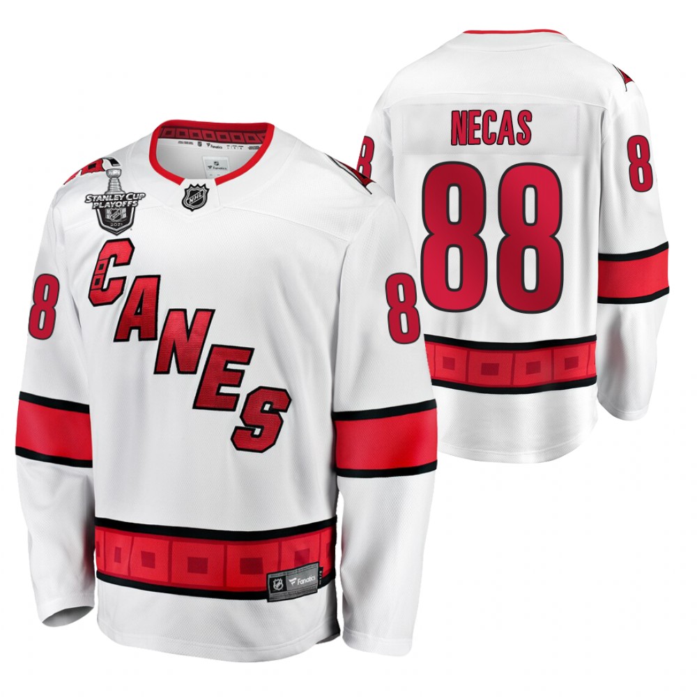 Hurricanes Martin Necas Jersey 2021 Stanley Cup Playoffs White Men