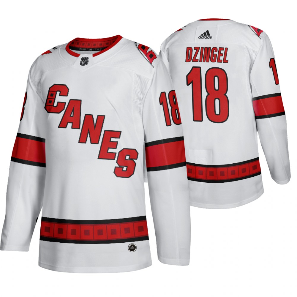 Hurricanes Ryan Dzingel Road White Away Authentic Player Jersey
