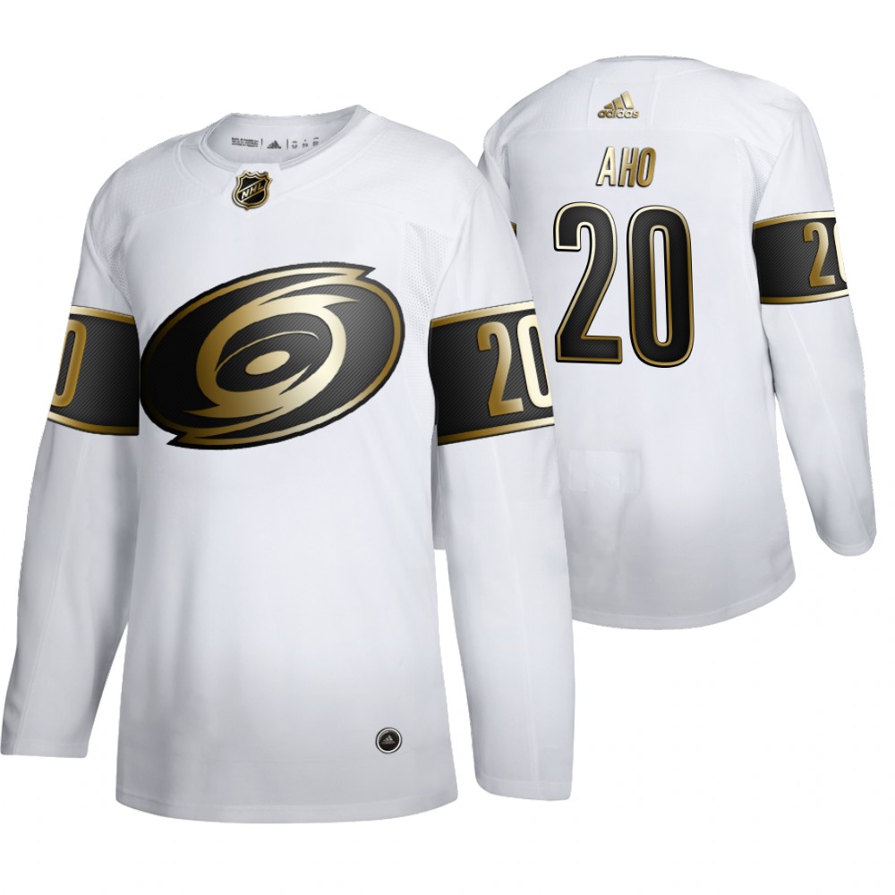 Hurricanes Sebastian Aho Men's Authentic NHL Golden Edition Jersey