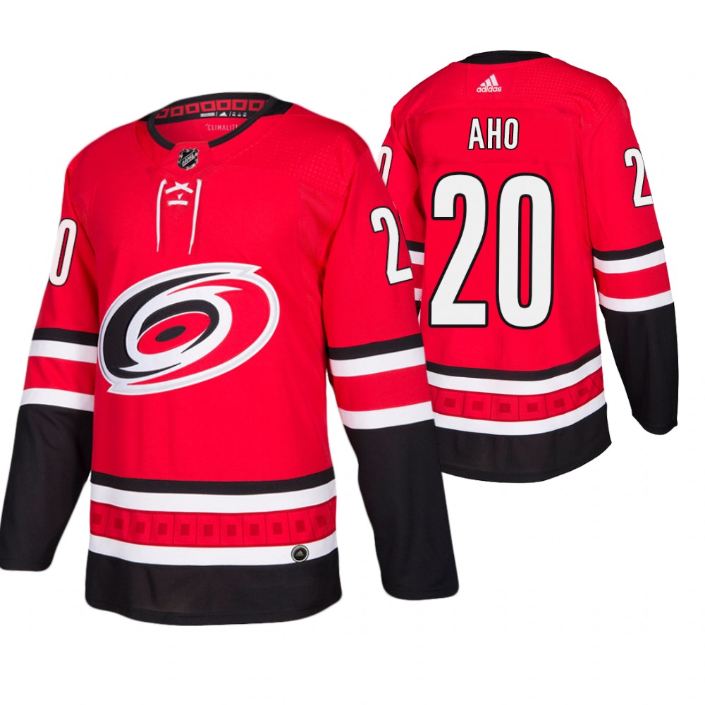 Hurricanes Sebastian Aho Red Authentic Home Jersey Men's