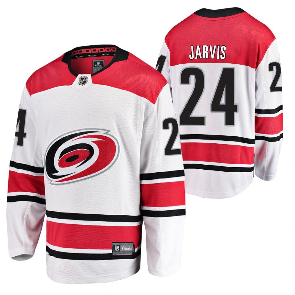 Hurricanes Seth Jarvis Jersey Away White Player Men