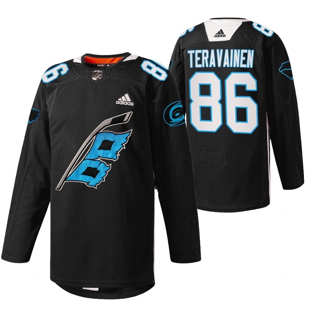 Hurricanes Teuvo Teravainen 2022 Panthers Night Black Warm-up sweater Jersey
