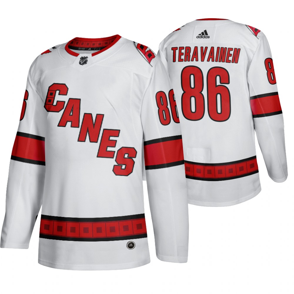 Hurricanes Teuvo Teravainen Road White Away Authentic Player Jersey