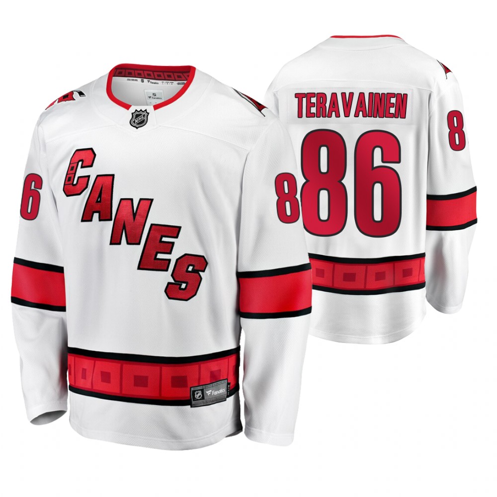 Hurricanes Teuvo Teravainen White Away Premier Breakaway Men's Jersey