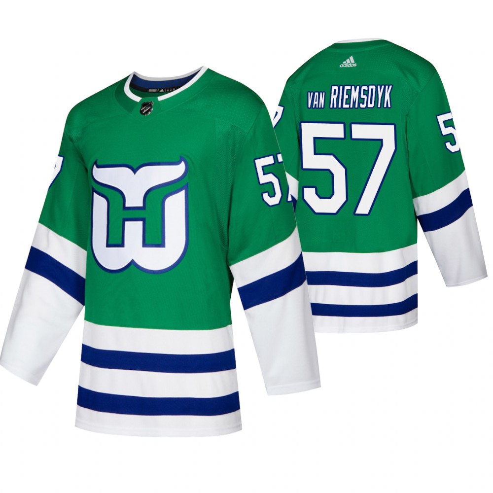 Hurricanes Trevor van Riemsdyk Green Whalers Night Jersey