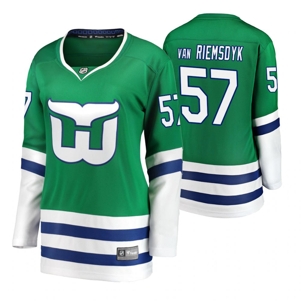 Hurricanes Trevor van Riemsdyk Women's Breakaway Whalers Night Jersey Fanatics Branded