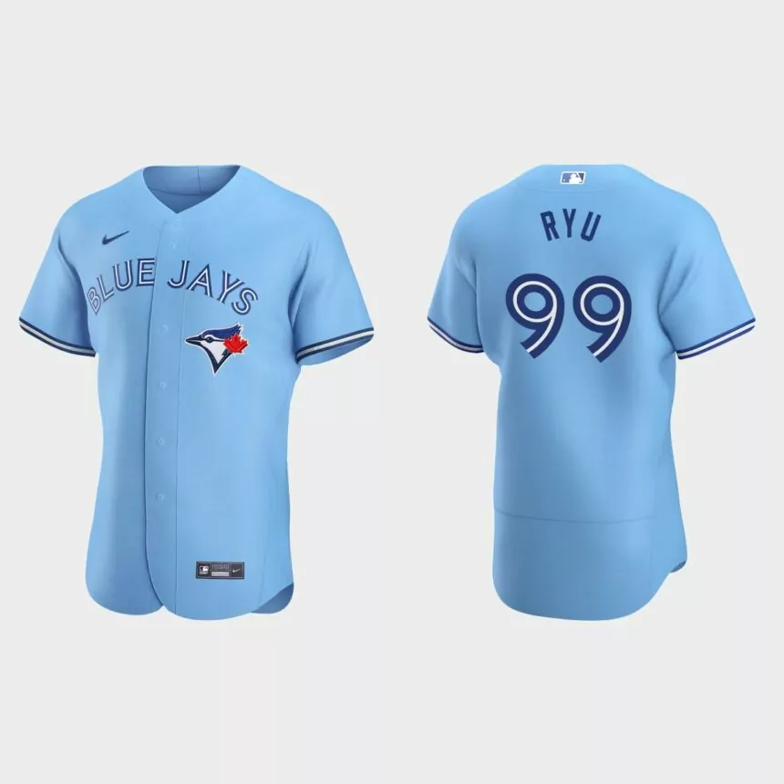 Hyun-Jin Ryu #99 Toronto Blue Jays Authentic Alternate Jersey – Powder Blue