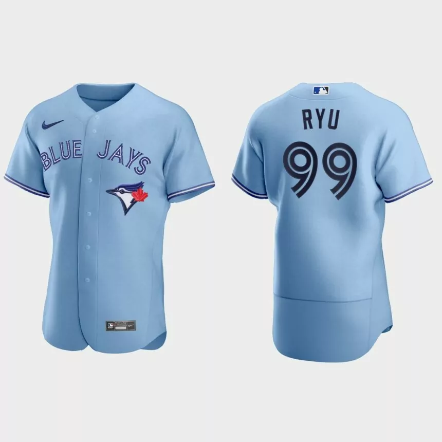 Hyun-Jin Ryu #99 Toronto Blue Jays Light Blue Authentic 2020 Alternate Jersey