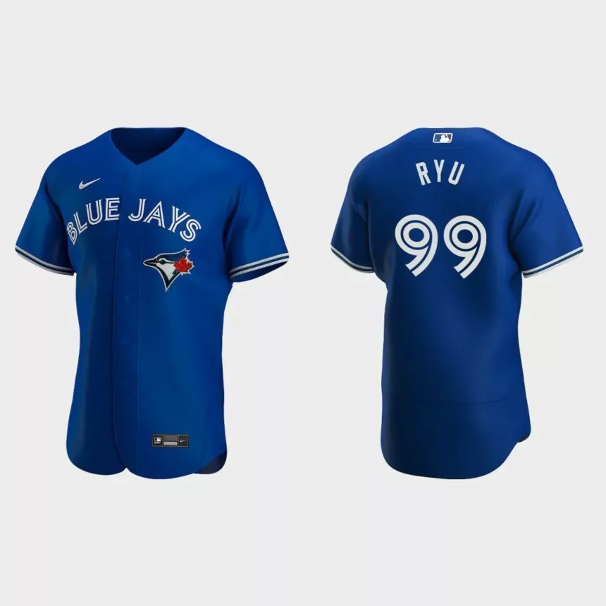 Hyun-Jin Ryu #99 Toronto Blue Jays Royal Authentic 2020 Alternate Jersey