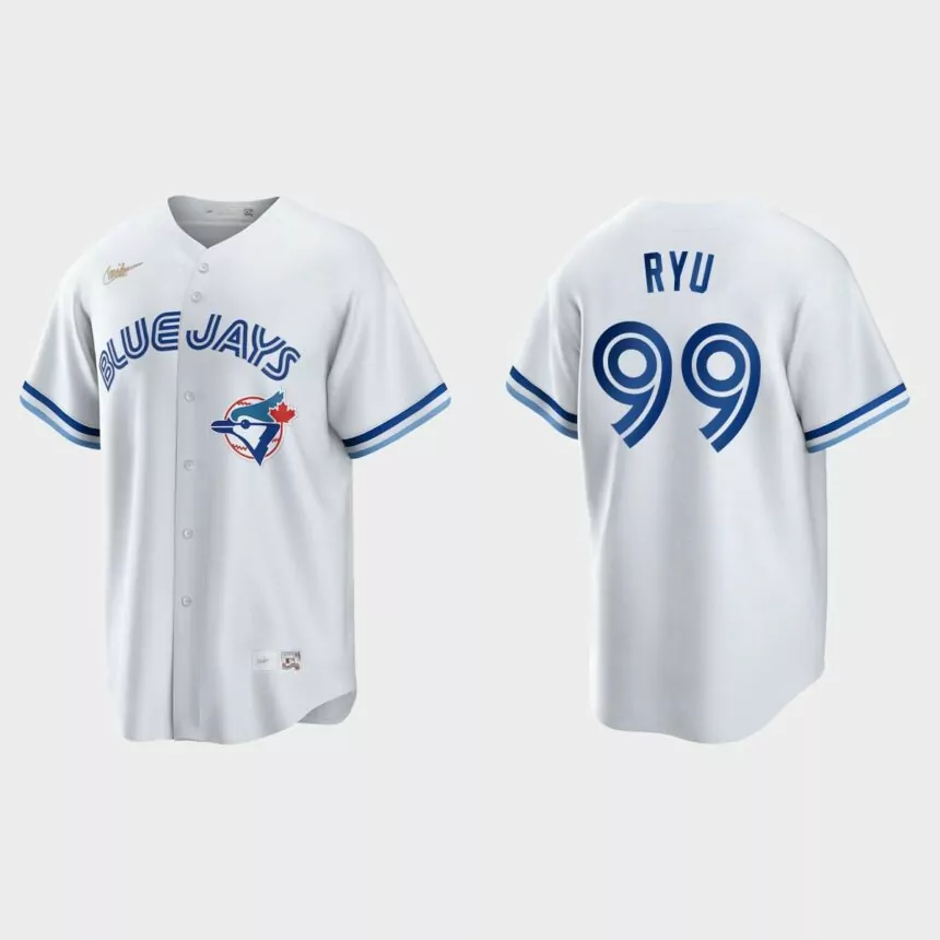 Hyun-Jin Ryu Toronto Blue Jays Cooperstown Collection Jersey – White
