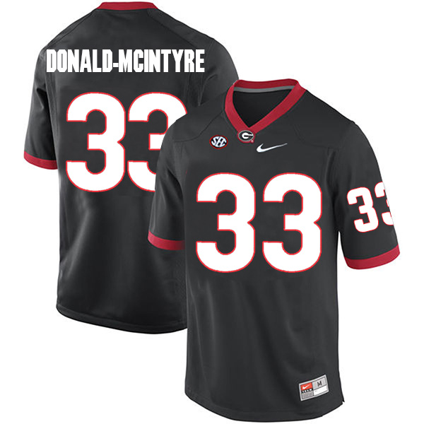Ian Donald-McIntyre Georgia Bulldogs Men's Jersey - #33 NCAA Black Limited Home
