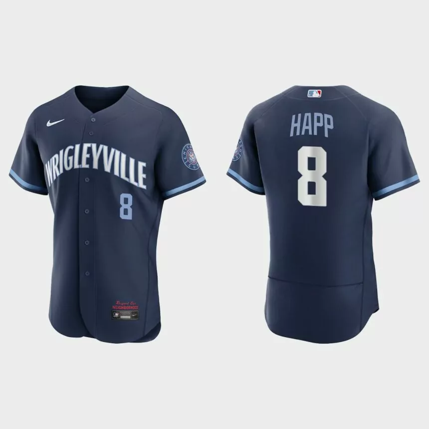 Ian Happ Chicago Cubs 2021 City Connect Authentic Jersey – Navy