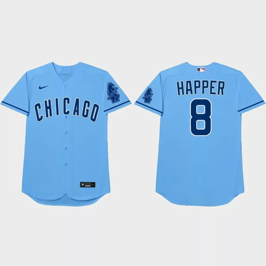 Ian Happ Nickname Cubs 2021 Players’ Weekend Happer Jersey – Blue