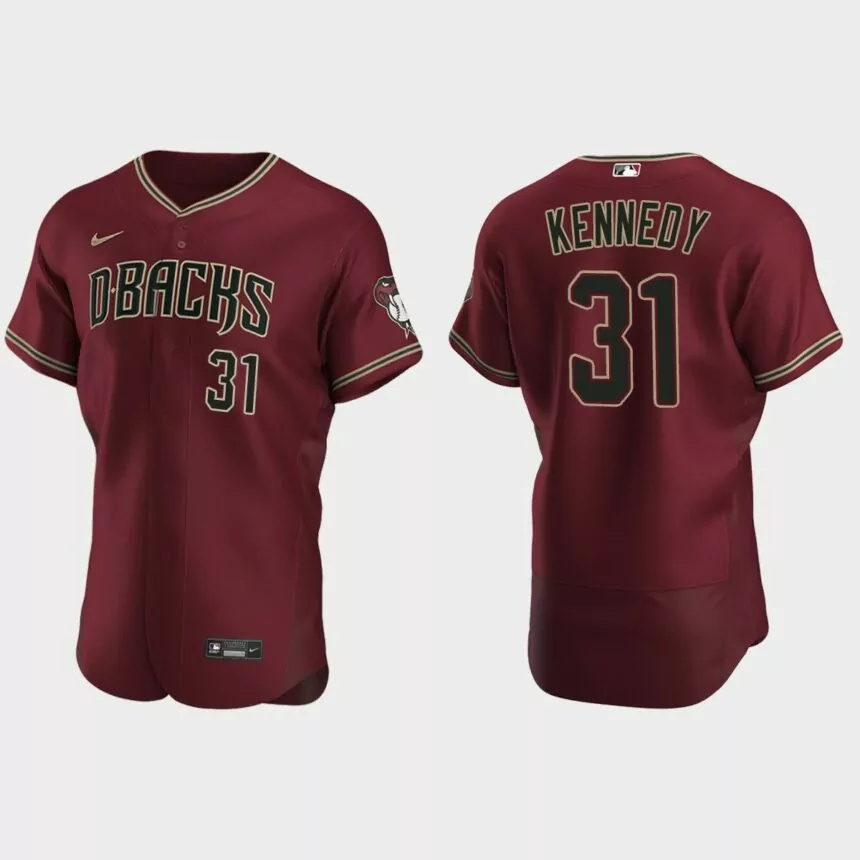 Ian Kennedy Arizona Diamondbacks Authentic Alternate Jersey – Crimson.jpg