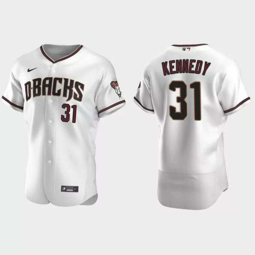 Ian Kennedy Arizona Diamondbacks Authentic Home Jersey – White.jpg