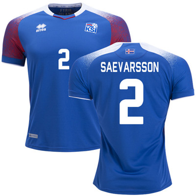 Iceland #2 SAEVARSSON Home Soccer Country Jersey
