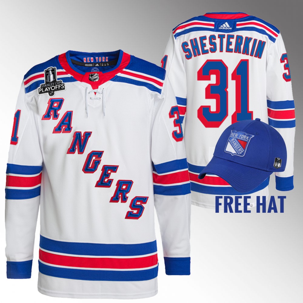 Igor Shesterkin New York Rangers 2022 Metropolitan Division Champions White Primegreen Jersey