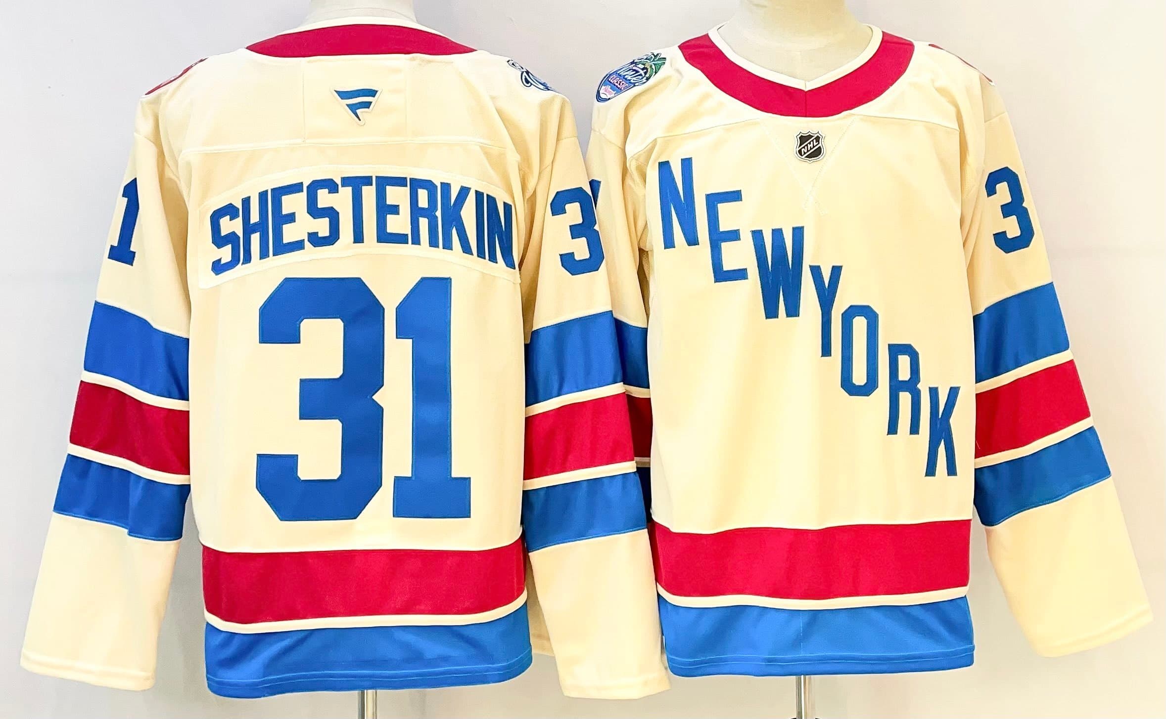 Igor Shesterkin New York Rangers Fanatics 2026 NHL Winter Classic Premium   Jersey - Beige