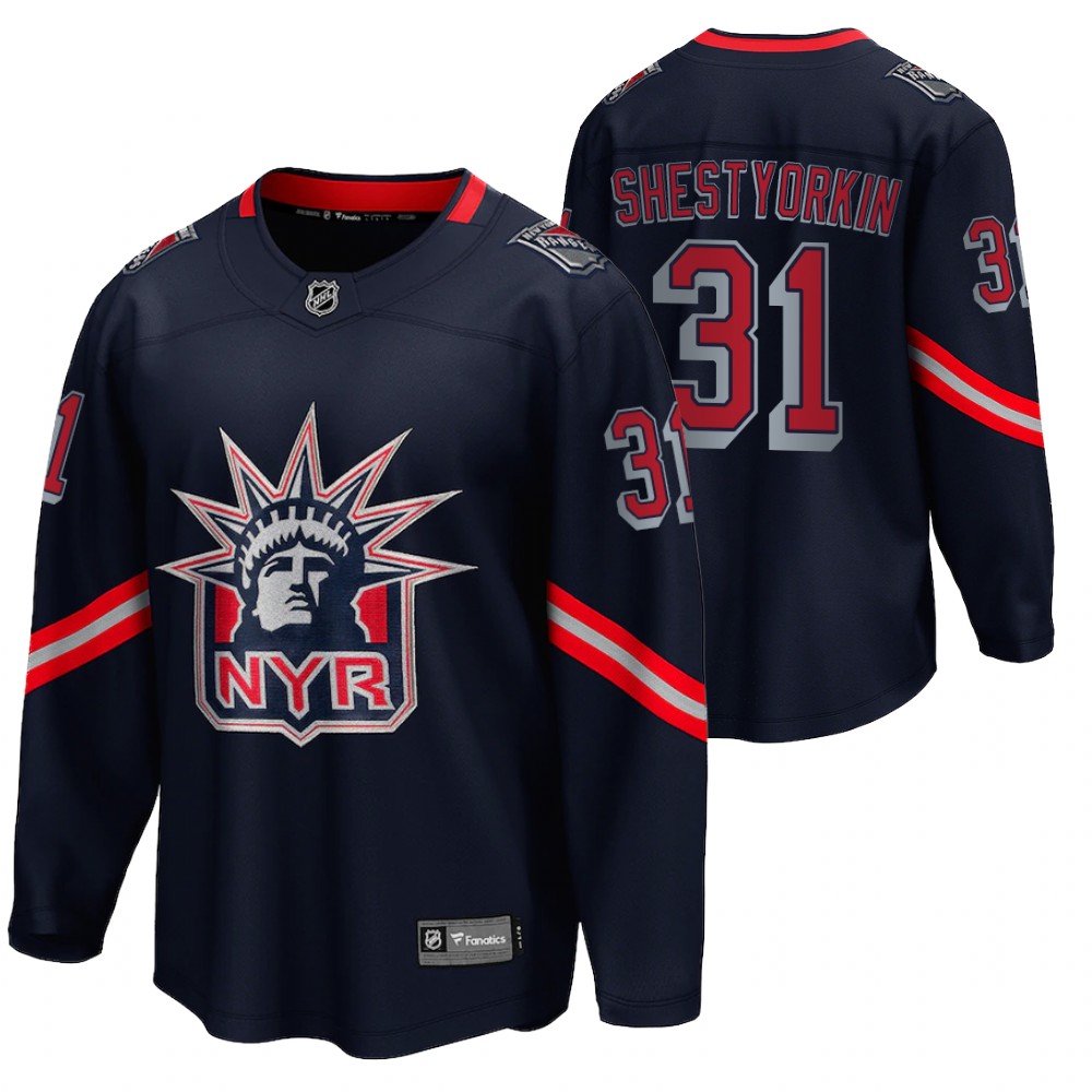 Igor Shestyorkin New York Rangers 2021 Special Edition Navy Men Jersey Reverse Retro