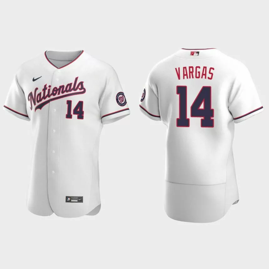 Ildemaro Vargas Washington Nationals Authentic Jersey – White