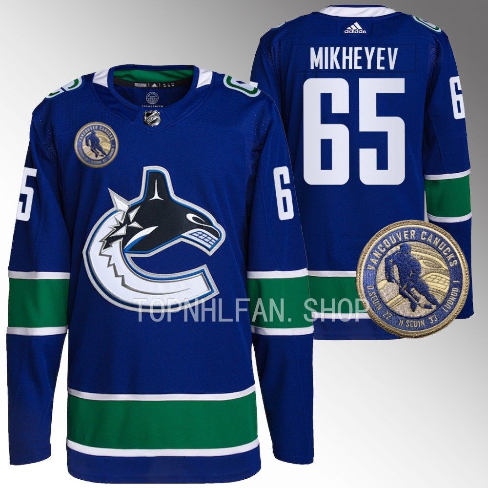 Ilya Mikheyev Vancouver Canucks Blue 2022 HHOF Warmup Jersey