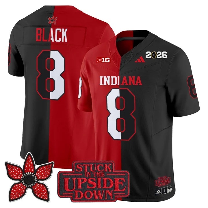 Indiana Hoosiers 'Upside Down Edition' Vapor Limited Jersey - All Stitched Kaelon Black 8