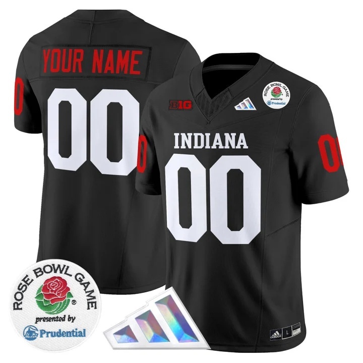 Indiana Hoosiers 2025 Rose Bowl Vapor Limited Custom Jersey V2 -    All Stitched