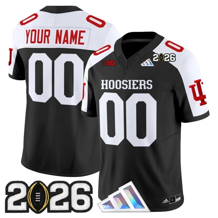 Indiana Hoosiers 2026 CFP Final Patch Vapor Limited  Custom Jersey V4 - All