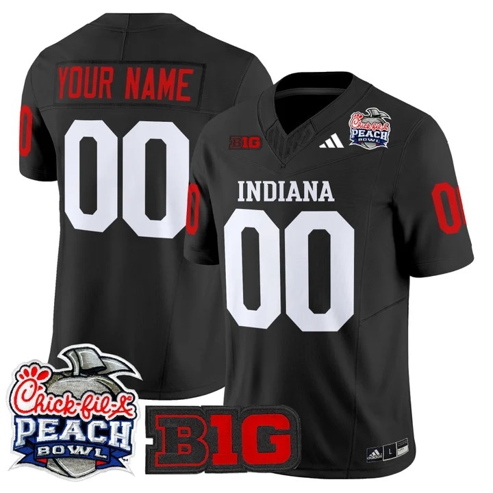 Indiana Hoosiers 2026 Peach Bowl Vapor Limited Custom Jersey V2 -   All Stitched