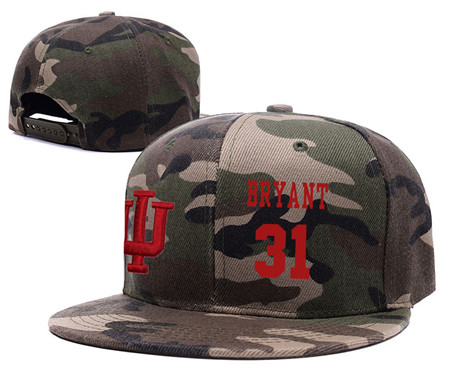 Indiana Hoosiers 31 Thomas Bryant Camo College Basketball Adjustable Hat