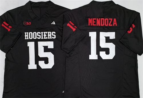 Indiana Hoosiers Black #15 MENDOZA.