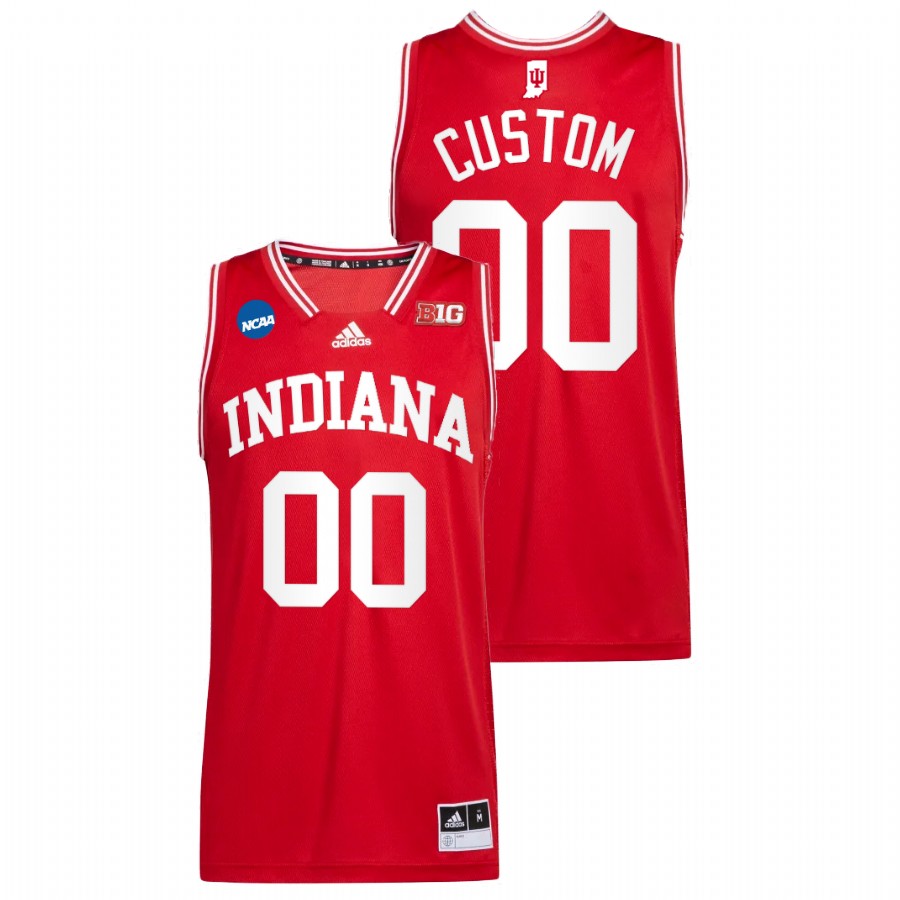 Indiana Hoosiers Custom 2022 NCAA March Madness Red Basketball Jersey Men