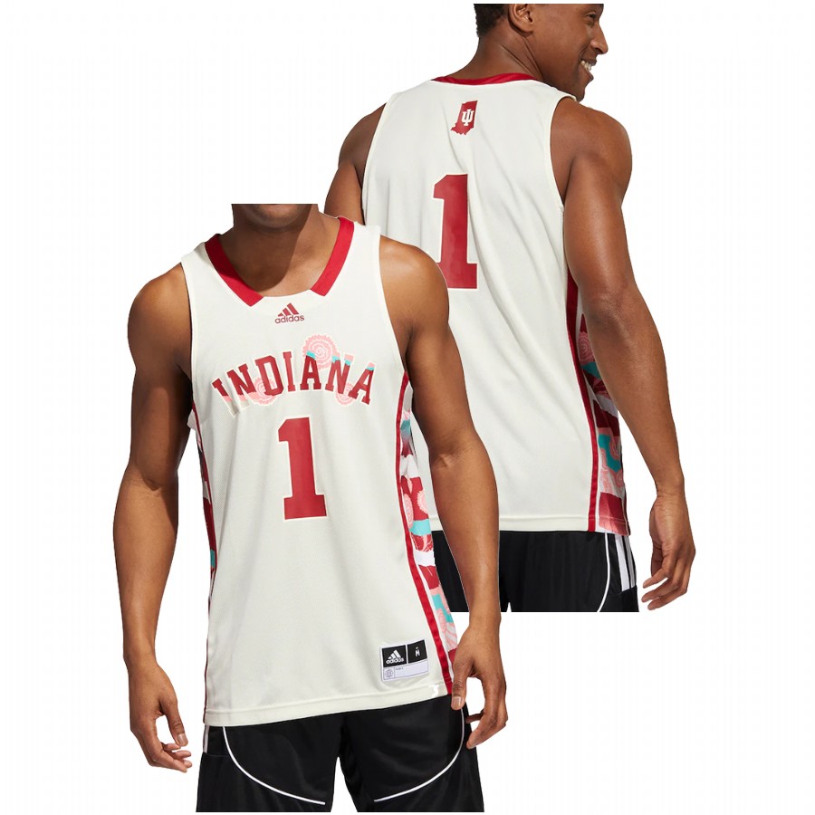 Indiana Hoosiers Honoring Black Excellence Cream Basketball Jersey Men