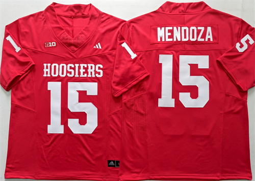 Indiana Hoosiers Red #15 MENDOZA.