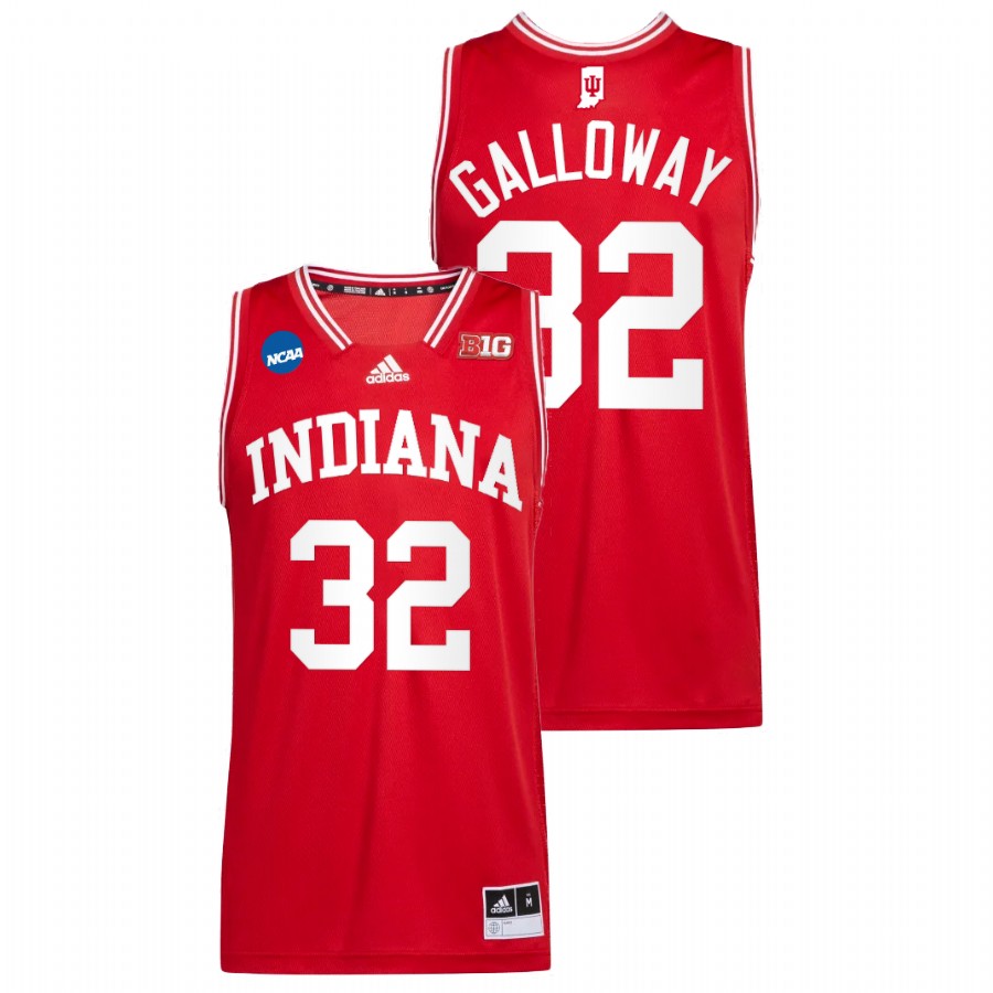 Indiana Hoosiers Trey Galloway 2022 NCAA March Madness Red Basketball Jersey Men