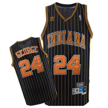 Indiana Pacers #24 Paul George Navy Blue Throwback Stitched NBA Jersey
