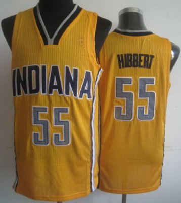 Indiana Pacers 55 Roy Hibbert Yellow Revolution 30 NBA Jerseys