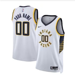 Indiana Pacers Nike Unisex Swingman Custom Jersey White - Association Edition
