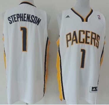 Indiana Pacers Revolution 30 #1 Lance Stephenson White Road Stitched NBA Jersey