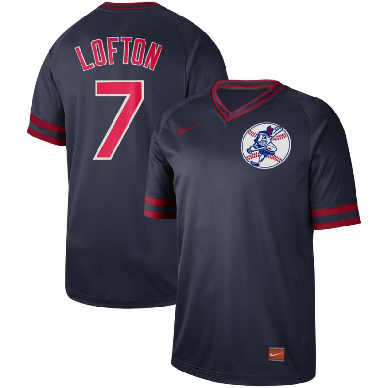Indians 7 Kenny Lofton Black Throwback Jersey