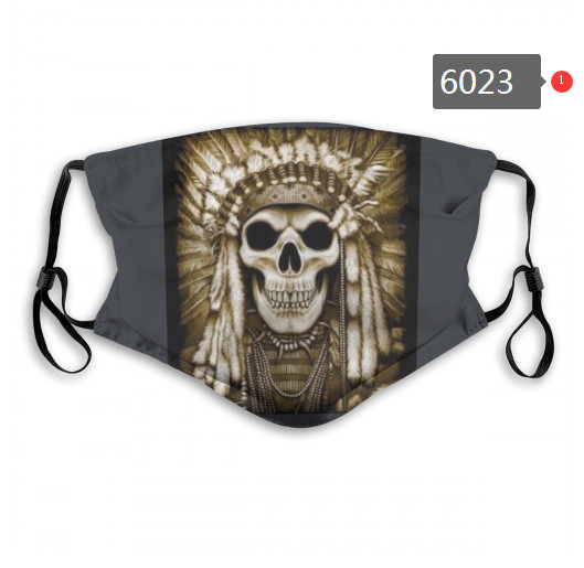 Indians Skull Mask with PM2.5 Filter Double Protection  (4)