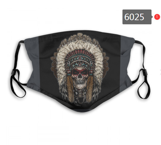 Indians Skull Mask with PM2.5 Filter Double Protection  (6)