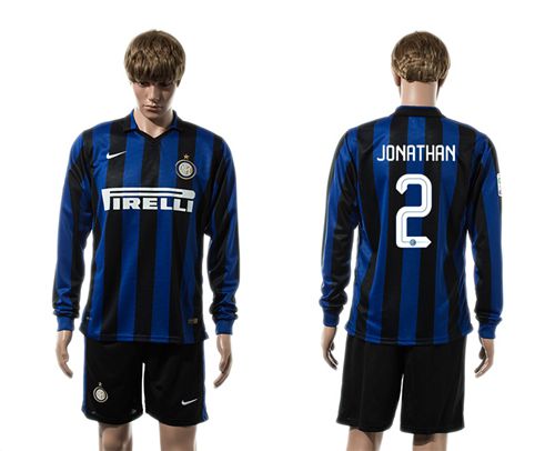 Inter Milan #2 Jonathan Home Long Sleeves Soccer Club Jersey