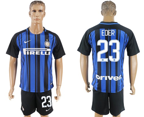 Inter Milan #23 Eder Home Soccer Club Jersey