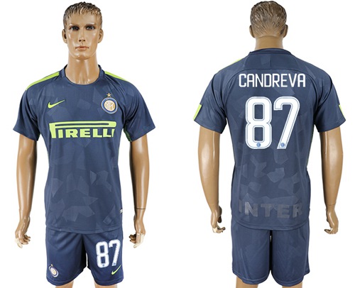 Inter Milan #87 Candreva Sec Away Soccer Club Jersey