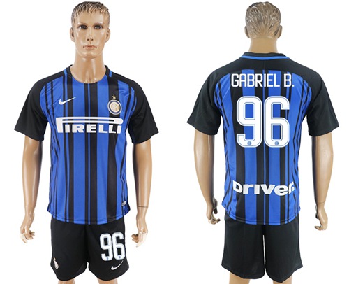 Inter Milan #96 Gabriel B. Home Soccer Club Jersey