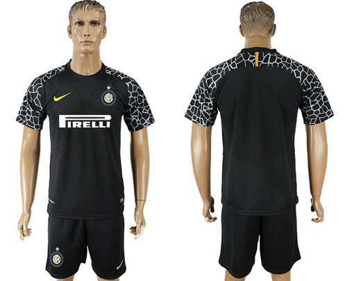 Inter Milan Blank Black Goalkeeper Soccer Club Jersey