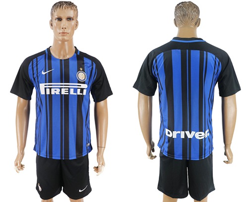 Inter Milan Blank Home Soccer Club Jersey